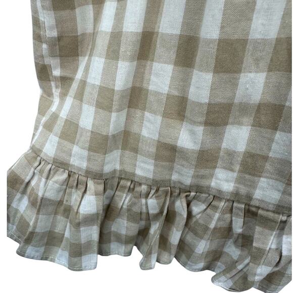 Superdown Avery Sweetheart Ruffle Dress – Nude Gingham – Size Small – NWT - Picture 6 of 8